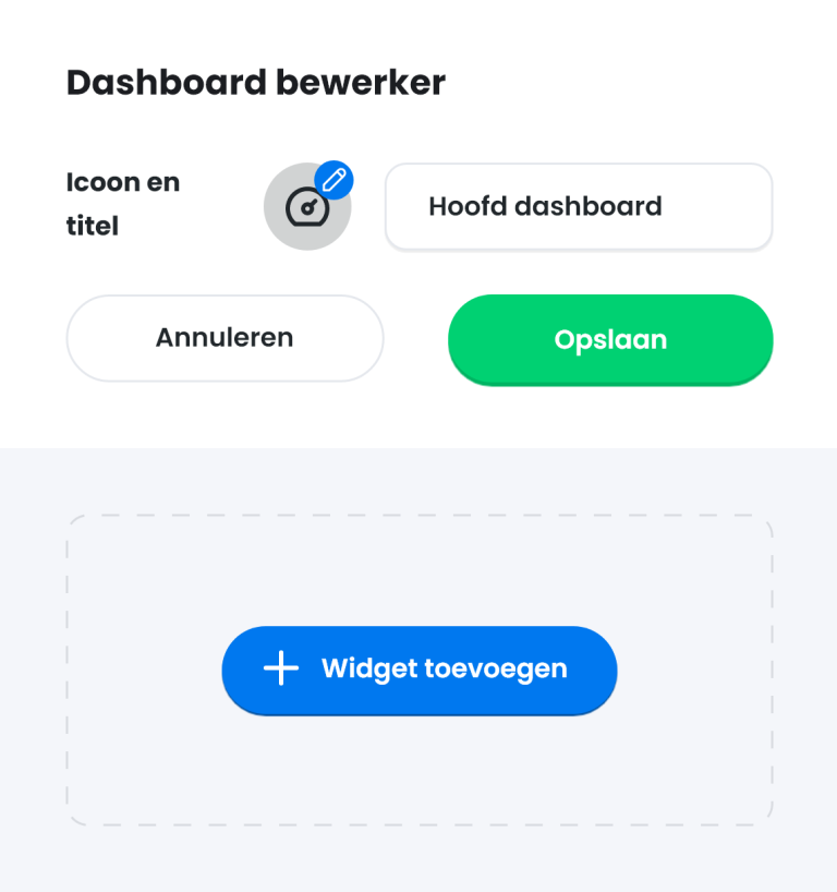Dashboard bewerker
