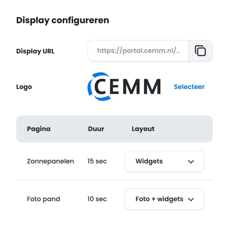 CEMM Display personaliseren